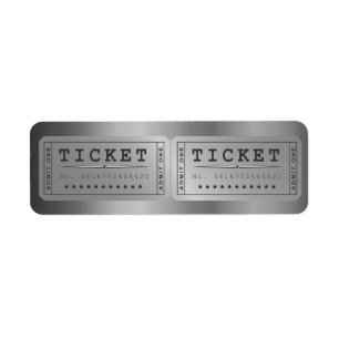 Entrence Entreatment Ticket Show Silver Grey Etiket