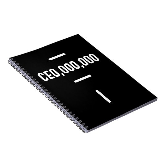 Entrepreneur - CEO,000,000 T-shirt Funny Business Notitieboek (Rechterzijde)