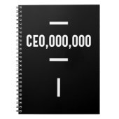 Entrepreneur - CEO,000,000 T-shirt Funny Business Notitieboek (Voorkant)