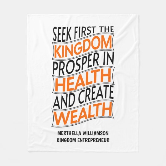 Entrepreneur Christelijk Koninkrijk Fleece Deken (Voorkant)