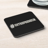 "#ENTREPRENEUR" Cute Expression Design. Bestel nu Bier Onderzetter (Linkerzijde)