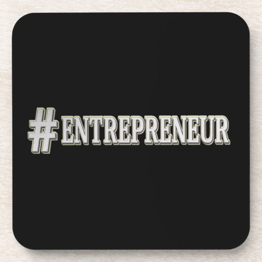 "#ENTREPRENEUR" Cute Expression Design. Bestel nu Bier Onderzetter (Voorkant)