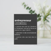 Entrepreneur Definition Funny Business Owner Gift Feestdagenkaart (Staand voorkant)