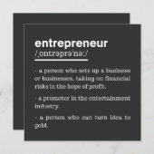 Entrepreneur Definition Funny Business Owner Gift Kaart (Voorkant / Achterkant)