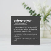 Entrepreneur Definition Funny Business Owner Gift Kaart (Staand voorkant)