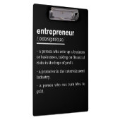 Entrepreneur Definition Funny Business Owner Gift Klembord (Rechts)