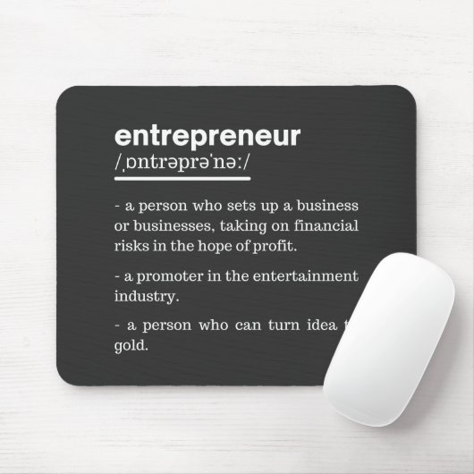 Entrepreneur Definition Funny Business Owner Gift Muismat (Met muis)