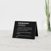 Entrepreneur Definition Funny Business Owner Gift Notitiekaartje (Voorkant)