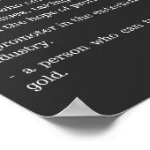 Entrepreneur Definition Funny Business Owner Gift Poster (Hoek)