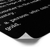 Entrepreneur Definition Funny Business Owner Gift Poster (Hoek)