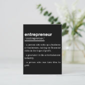 Entrepreneur Definition Funny Business Owner Gift Save The Date (Staand voorkant)