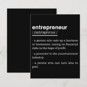 Entrepreneur Definition Funny Business Owner Gift Save The Date (Voorkant / Achterkant)