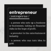 Entrepreneur Definition Funny Business Owner Gift Save The Date (Voorkant / Achterkant)