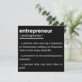 Entrepreneur Definition Funny Business Owner Gift Save The Date (Staand voorkant)