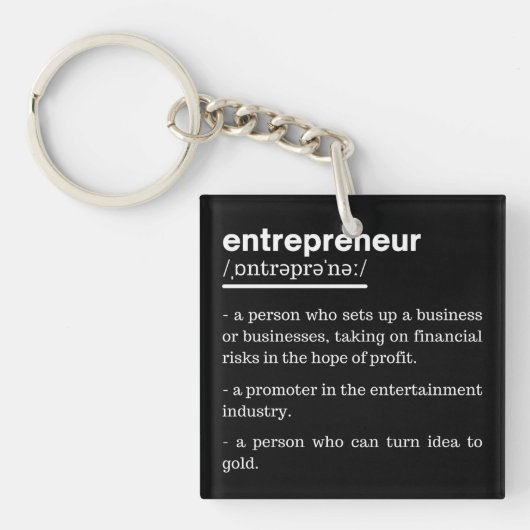 Entrepreneur Definition Funny Business Owner Gift Sleutelhanger (Voorkant)