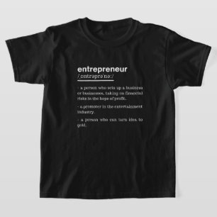 Entrepreneur Definition Funny Business Owner Gift T-shirt