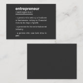 Entrepreneur Definition Funny Business Owner Gift Visitekaartje (Voorkant / Achterkant)