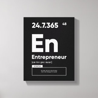 Entrepreneur Definition | Motivational  Poster Canvas Afdruk