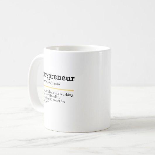 Entrepreneur Definition Personalized Koffiemok (Voorkant links)