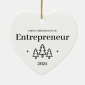Entrepreneur Eerste kerstOrnament Keramisch Ornament (Achterkant)