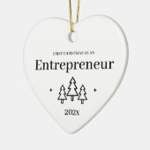 Entrepreneur Eerste kerstOrnament Keramisch Ornament (Links)