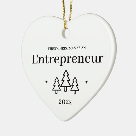 Entrepreneur Eerste kerstOrnament Keramisch Ornament (Links)