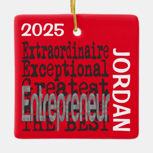 Entrepreneur Extraordinaire CUSTOM Keramisch Ornament (Voorkant)