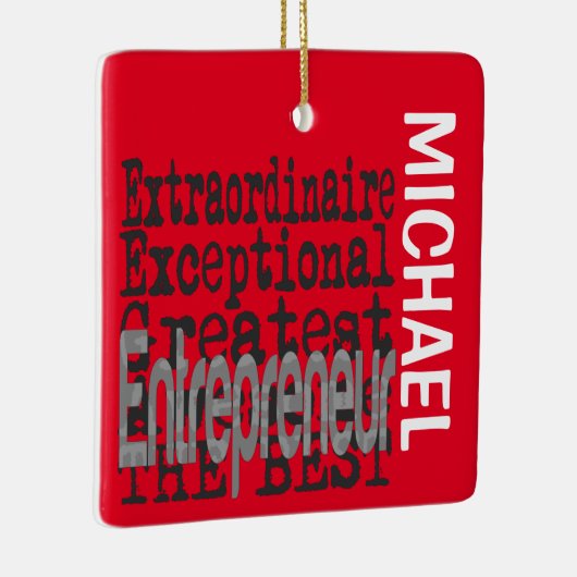 Entrepreneur Extraordinaire CUSTOM Keramisch Ornament (Rechts)