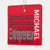 Entrepreneur Extraordinaire CUSTOM Keramisch Ornament (Links)