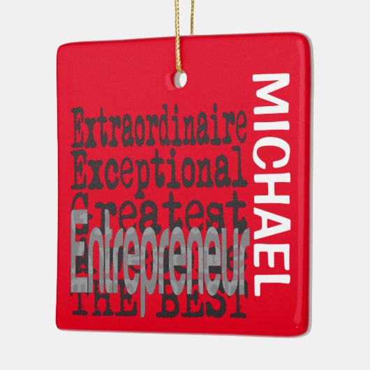 Entrepreneur Extraordinaire CUSTOM Keramisch Ornament (Links)