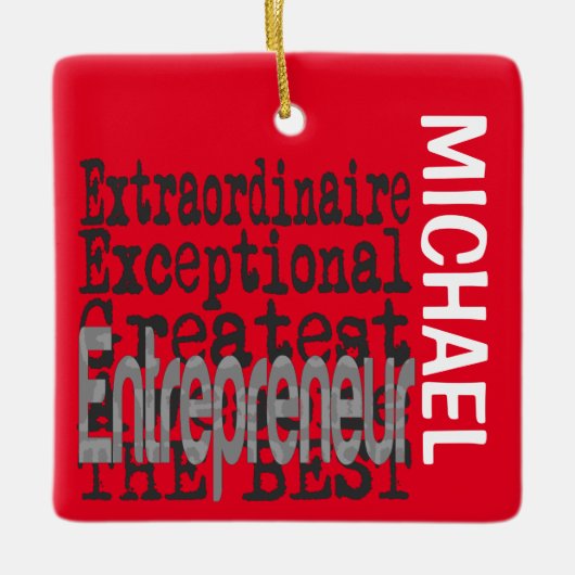 Entrepreneur Extraordinaire CUSTOM Keramisch Ornament (Voorkant)