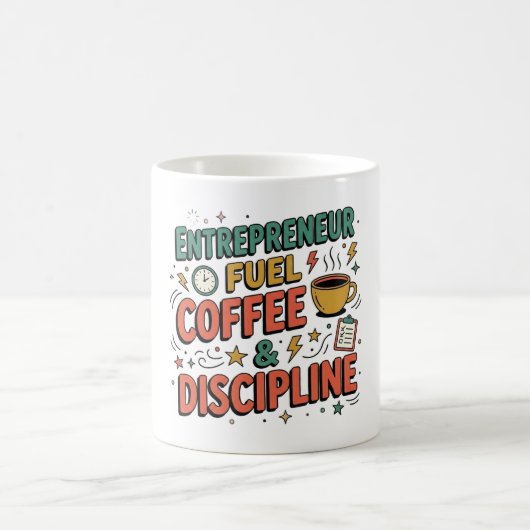 Entrepreneur Fuel Coffee & Discipline Motivational Koffiemok (Center)
