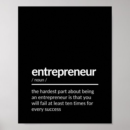 Entrepreneur Idea Quote Poster (Voorkant)