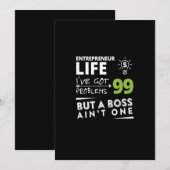 entrepreneur life i've got 99 problems but a boss feestdagenkaart (Voorkant / Achterkant)