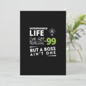 entrepreneur life i've got 99 problems but a boss feestdagenkaart (Staand voorkant)