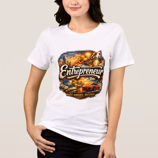 Entrepreneur Motiverend Vrouwen Wit Tshirt (Voorkant)