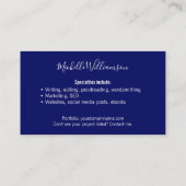 Entrepreneur Navy Blue Visitekaartje (Achterkant)