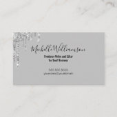 Entrepreneur Small Business Owner Freelance Silver Visitekaartje (Voorkant)