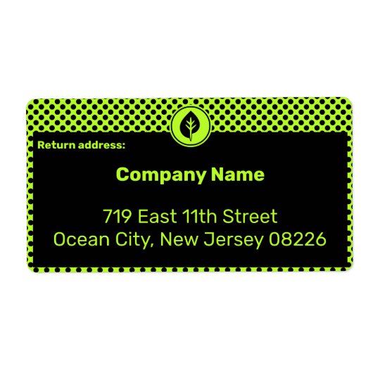 Entrepreneur Small Company Custom Text & Logo Labs Etiket (Voorkant)