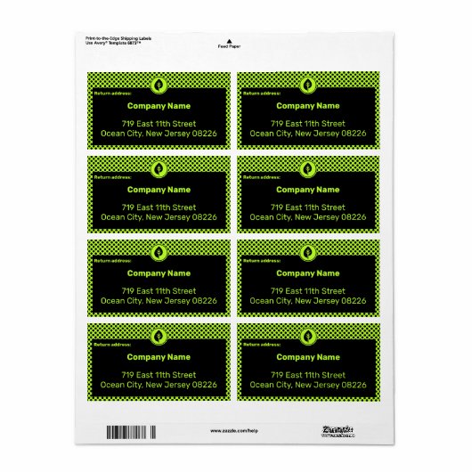 Entrepreneur Small Company Custom Text & Logo Labs Etiket (Full Sheet)