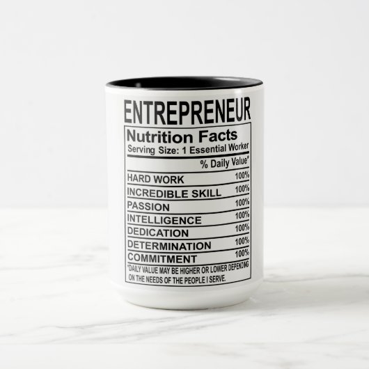 Entrepreneur Voedingsfeiten Mok (Midden)