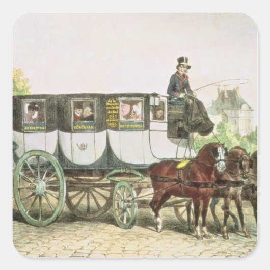 Entreprise generale des omnibus"; vierkante sticker (Voorkant)