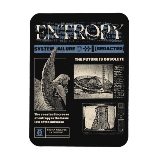 Entropie - Brutalistisch ontwerp Magneet (Verticaal)