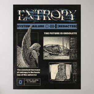 Entropie - Brutalistisch ontwerp Poster