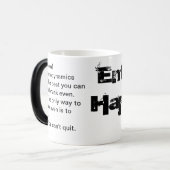 Entropie gebeurt magische mok (Voorkant links)