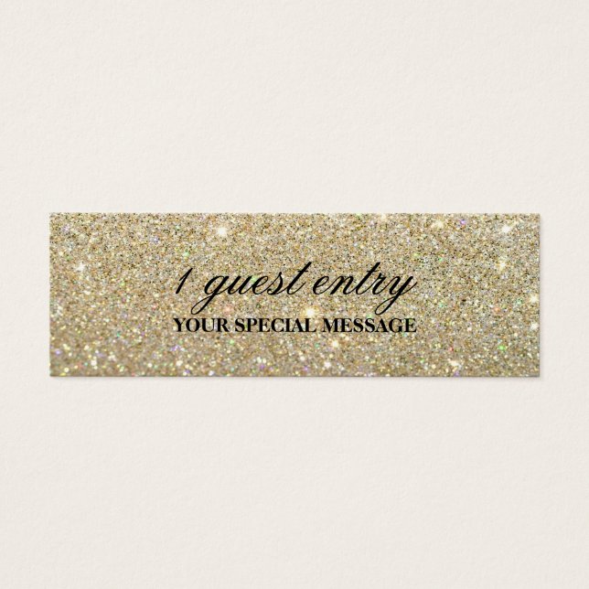 Entry Ticket - Gold Fab Mini Visitekaartjes (Voorkant)