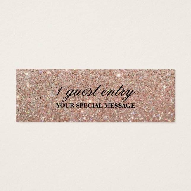 Entry Ticket - Roos Gold Fab Mini Visitekaartjes (Voorkant)