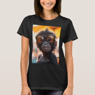 Entspannter Gorilla am Strand T-shirt