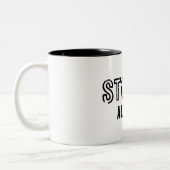 Entusiast de hele dag tweekleurige koffiemok (Links)