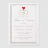Entwind Rings Rehearsal Dinner Vellum Uitnodigingen (Voorkant)